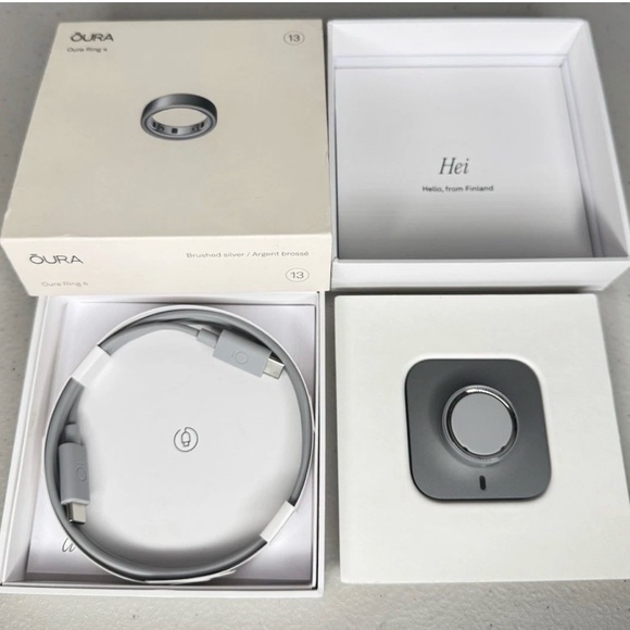 Oura Jewelry - Oura Ring Gen 4 Brushed Silver Sz: 13